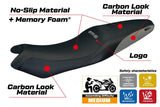 Funda Asiento Kawasaki ER 6N / ER 6F 2005-2010 2011 Tappezzeria Italia TPZ Comfort Gris Negro