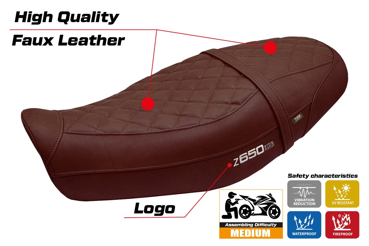 Kawasaki Z650RS 2022-2026 Seat Cover TPZ Italia Dark Brown