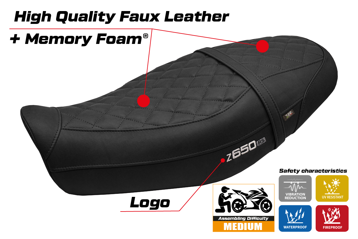 Kawasaki Z650RS 2022-2026 Seat Cover TPZ Italia Comfort Black