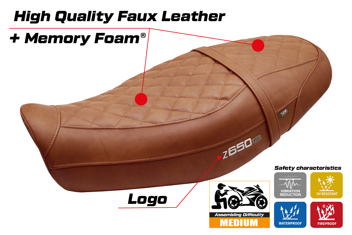 Kawasaki Z650RS 2022-2026 Seat Cover TPZ Italia Comfort Brown