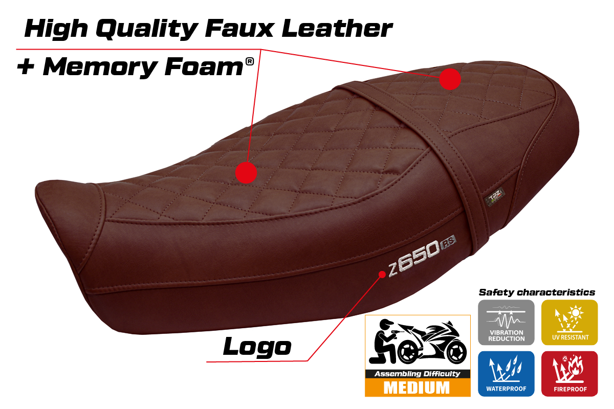 Kawasaki Z650RS 2022-2026 Seat Cover TPZ Italia Comfort Dark Brown