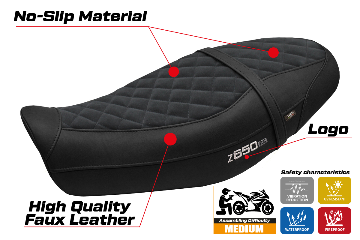 Kawasaki Z650RS 2022-2026 Seat Cover TPZ Italia Velvet Black