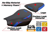 Funda de asiento Kawasaki Ninja ZX 10 R 2006-2007 Tappezzeria Italia TPZ Comfort Azul Negro
