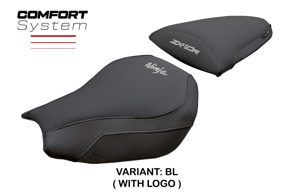 Funda de asiento Kawasaki Ninja ZX 10 R 2006-2007 Tappezzeria Italia TPZ Comfort Black