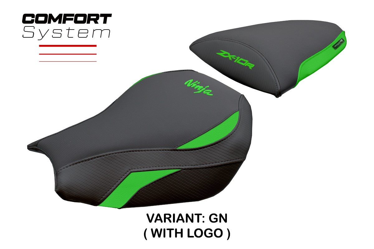 Kawasaki Ninja ZX 10 R 2006-2007 Seat Cover Tappezzeria Italia TPZ Comfort Green Black