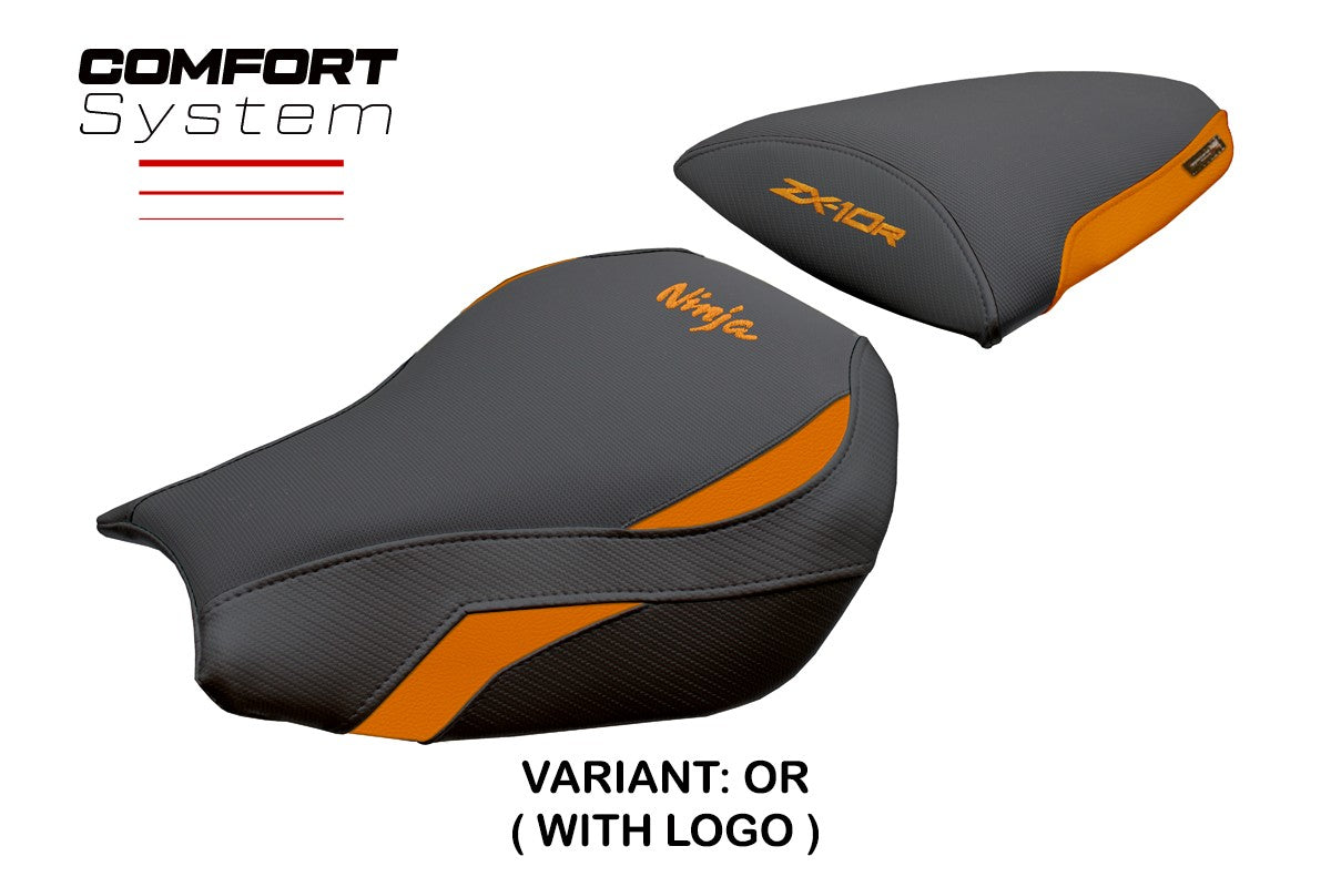Kawasaki Ninja ZX 10 R 2006-2007 Seat Cover Tappezzeria Italia TPZ Comfort Orange Black