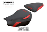Funda de asiento Kawasaki Ninja ZX 10 R 2006-2007 Tappezzeria Italia TPZ Comfort Rojo Negro