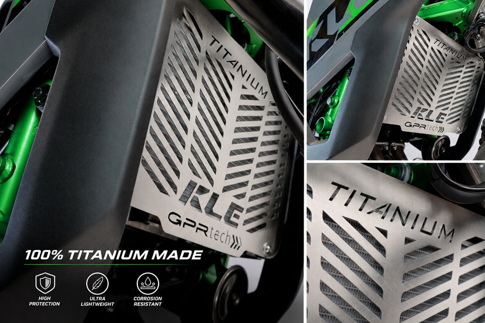 Kawasaki KLE 500 2026-2027 GPR Tech Titanium Radiator Guard - photo 1