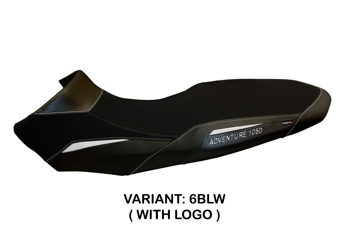KTM 1050 Adventure 2015-2016 Seat Cover Tappezzeria Italia TPZ in Black and White SE