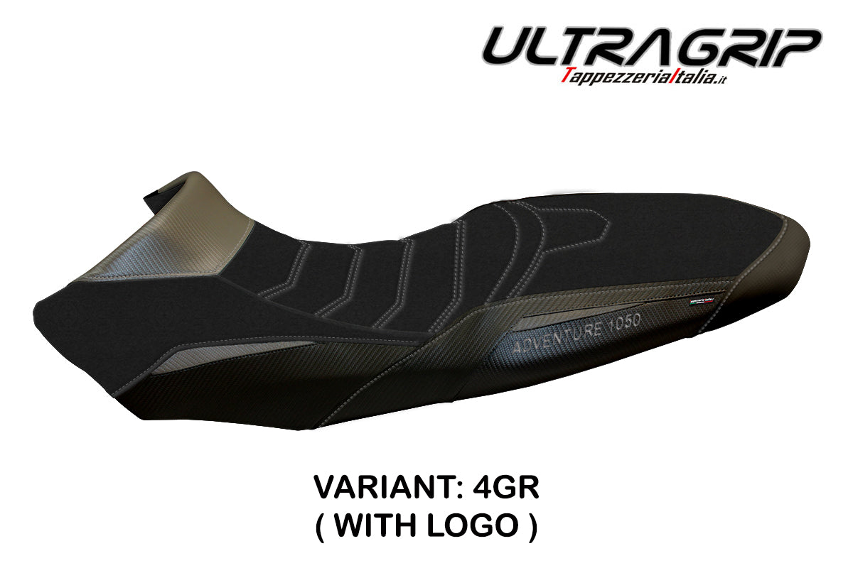 KTM 1050 Adventure 2015-2016 Seat Cover Tappezzeria Italia TPZ Ultragrip in Grey and Black