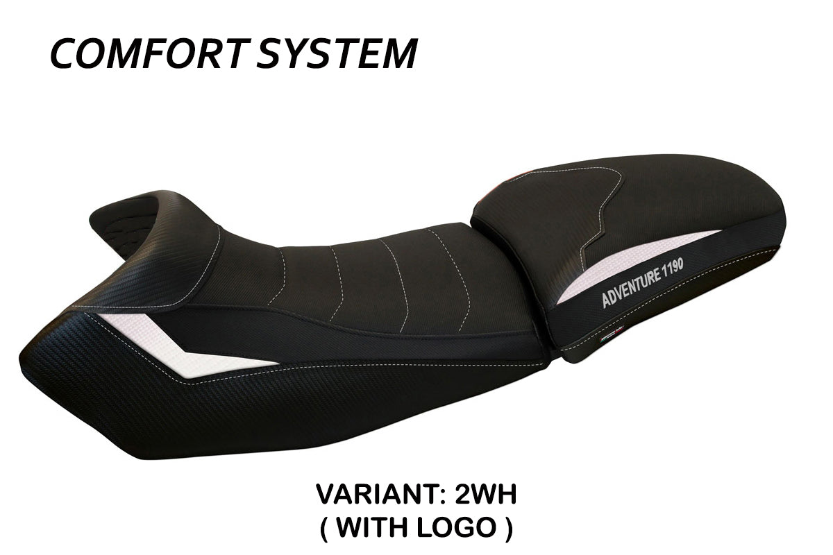KTM 1190 Adventure 2013-2016 Seat Cover Tappezzeria Italia TPZ Comfort in White