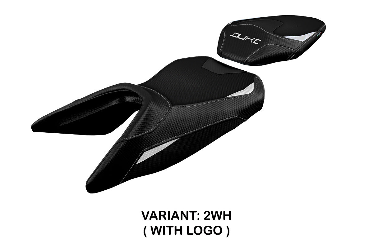 KTM 125 Duke 2017-2025 Seat Cover Tappezzeria Italia TPZ in White and Black