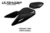 KTM 125 Duke 2017-2025 Seat Cover Tappezzeria Italia TPZ Ultragrip in White and Black