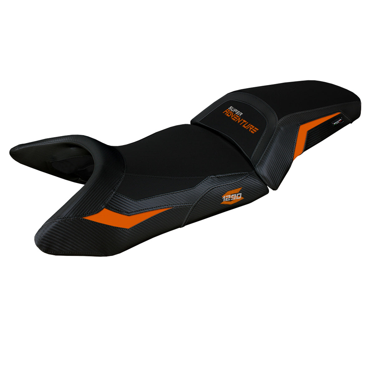 KTM 1290 Super Adventure S 2021-2024 Seat Cover Tappezzeria Italia TPZ in Orange and Black
