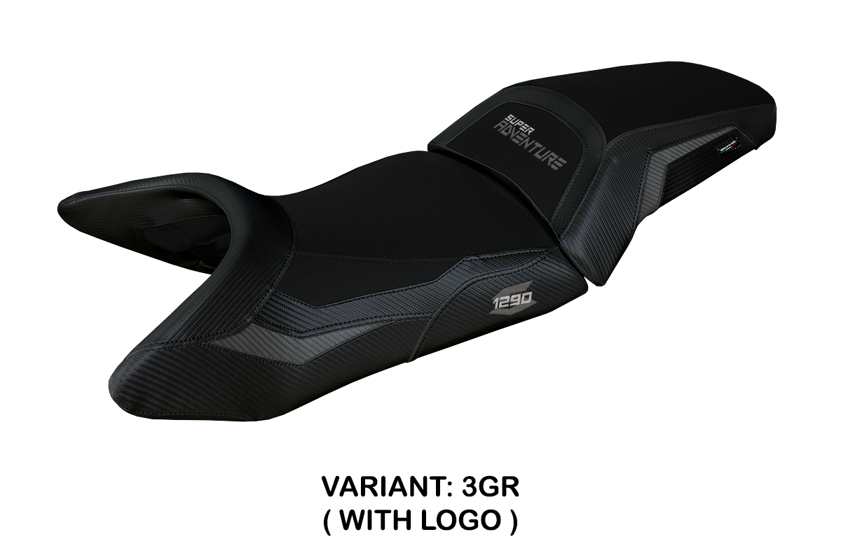KTM 1290 Super Adventure S 2021-2024 Seat Cover Tappezzeria Italia TPZ in Grey and Black