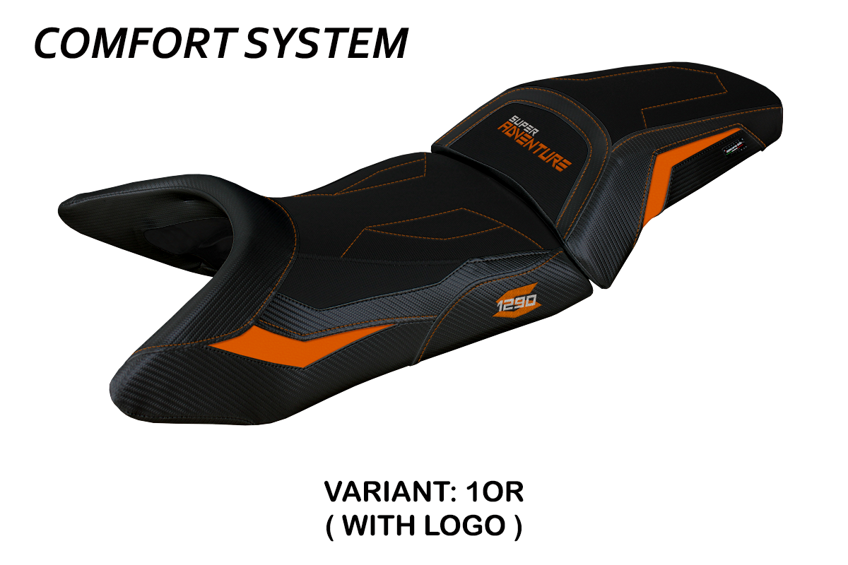 KTM 1290 Super Adventure S 2021-2024 Seat Cover Tappezzeria Italia TPZ Comfort in Orange