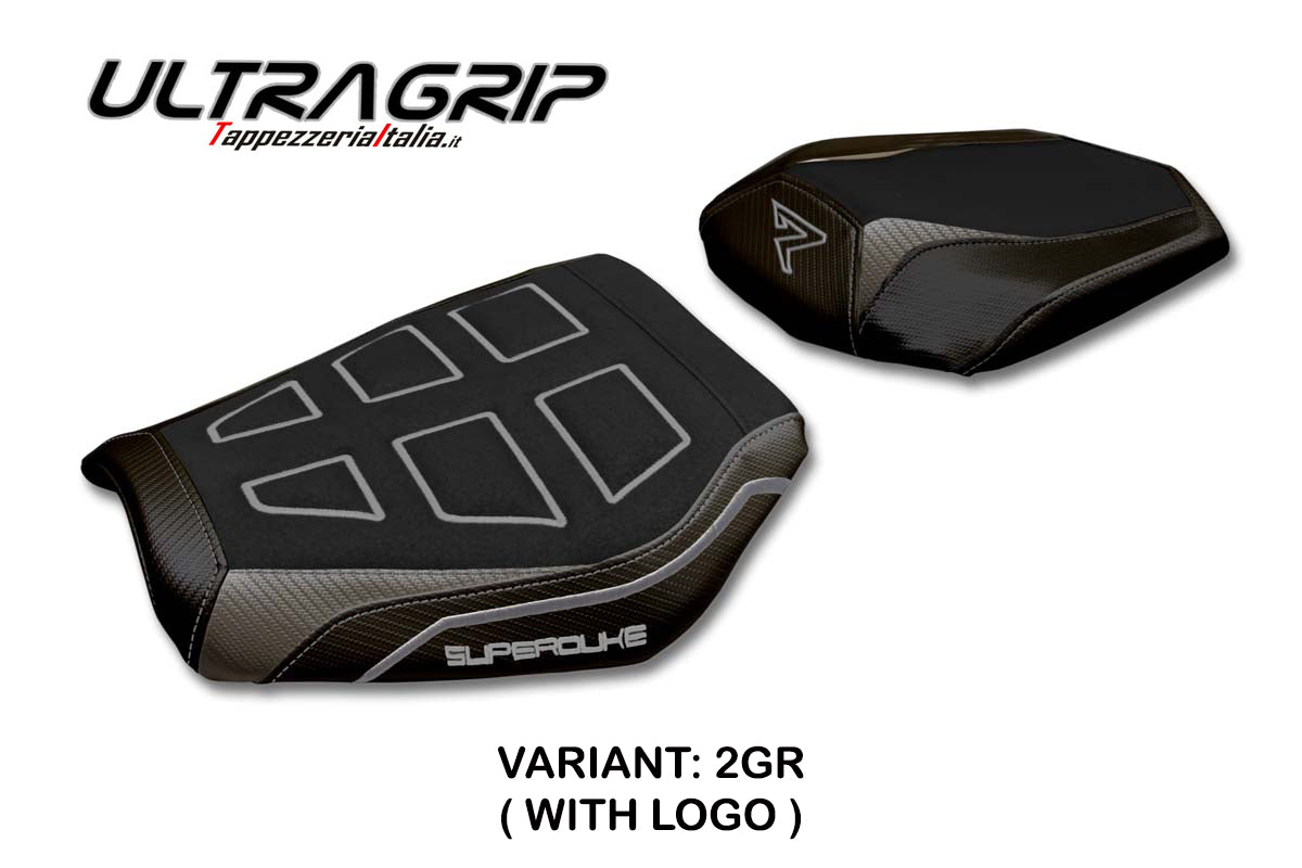Funda de asiento KTM 1290 Super Duke R 2020-2023 Tappezzeria Italia TPZ Ultragrip en gris