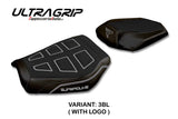 Funda de asiento KTM 1290 Super Duke R 2020-2023 Tappezzeria Italia TPZ Ultragrip en negro