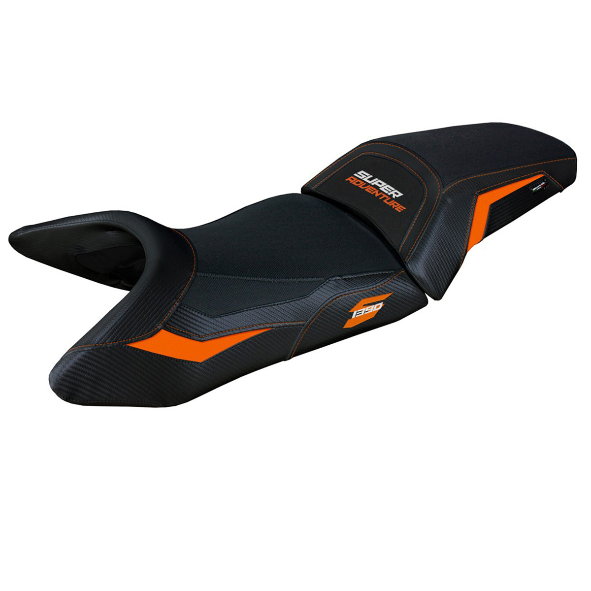 KTM 1390 Super Adventure S 2025 Seat Cover Tappezzeria Italia TPZ Orange Black