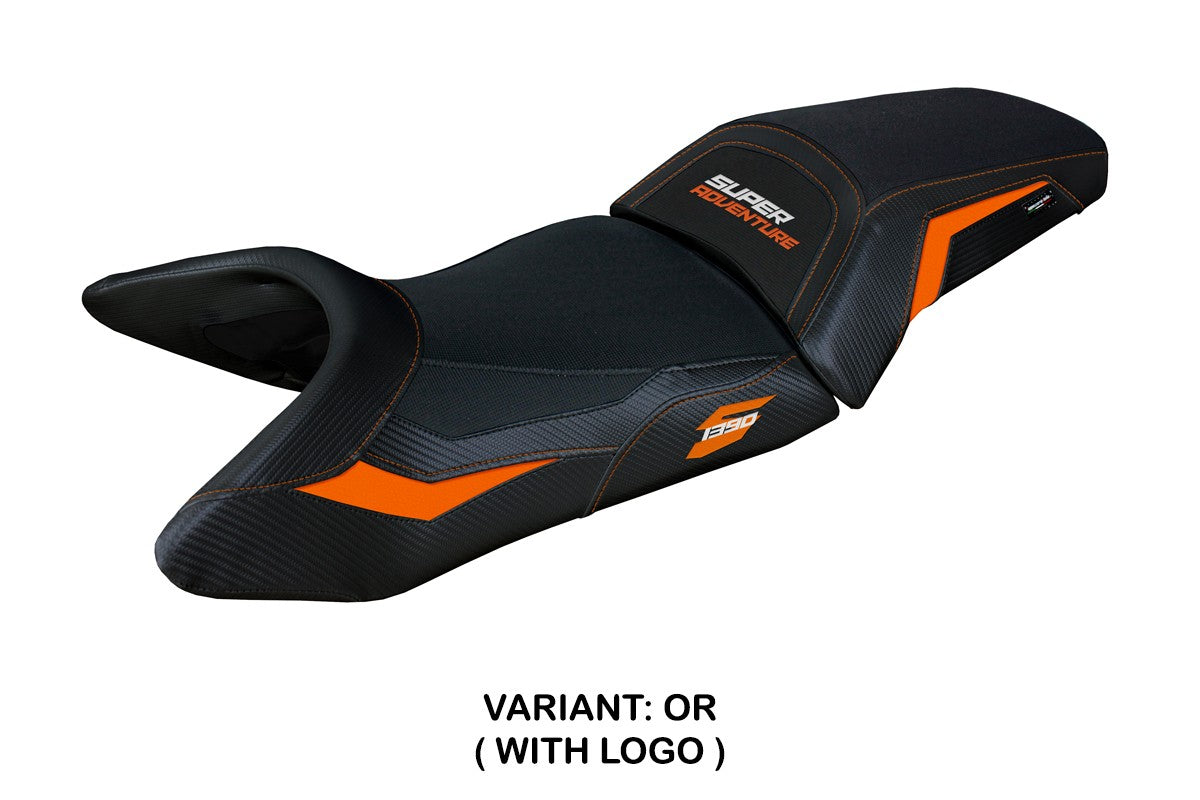 KTM 1390 Super Adventure S 2025 Seat Cover Tappezzeria Italia TPZ Orange Black