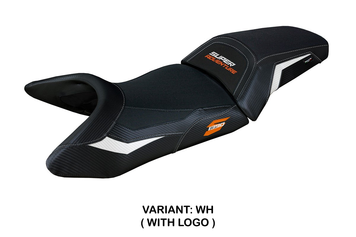 KTM 1390 Super Adventure S 2025 Seat Cover Tappezzeria Italia TPZ White Black