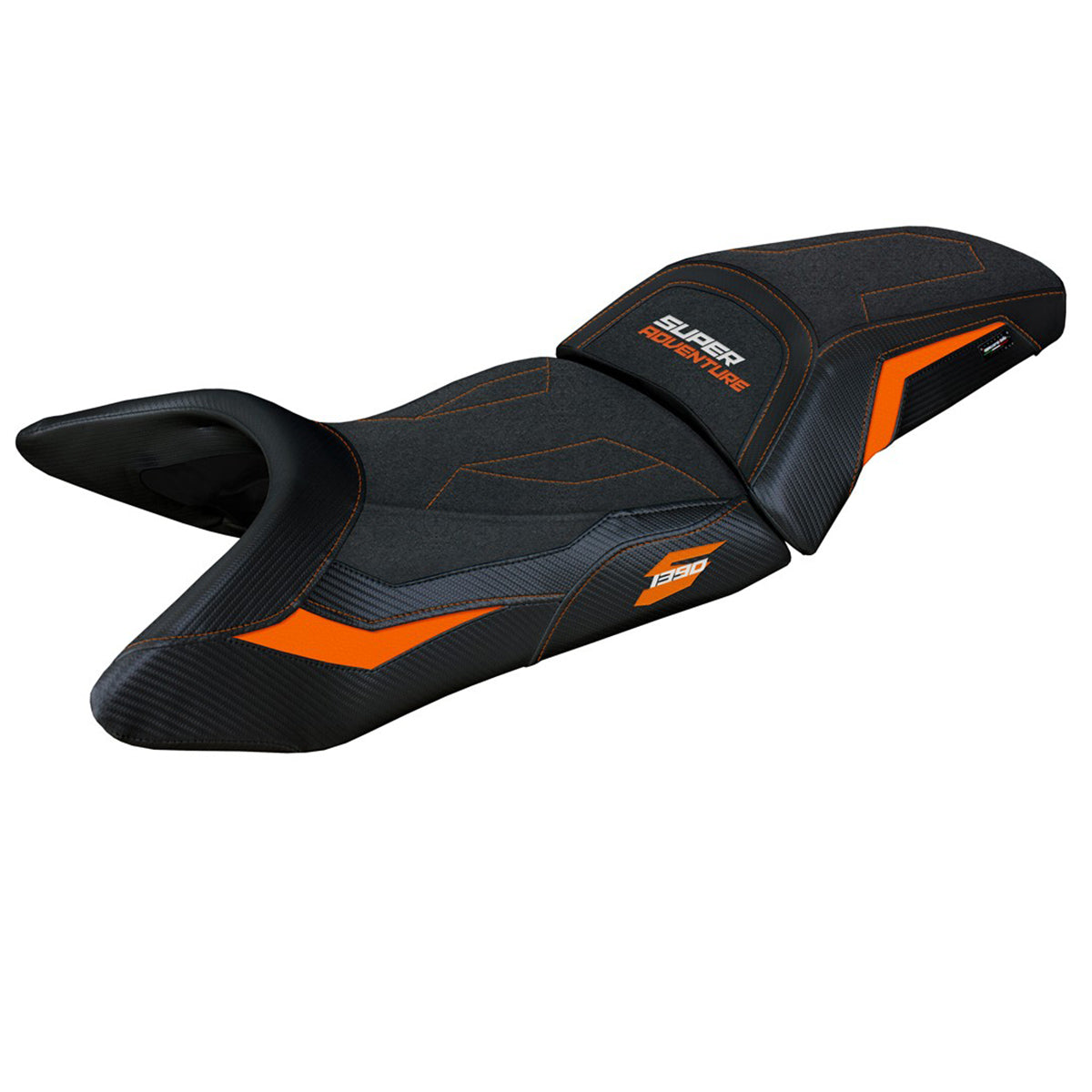 KTM 1390 Super Adventure S 2025 Seat Cover Tappezzeria Italia TPZ Ultragrip Orange Black
