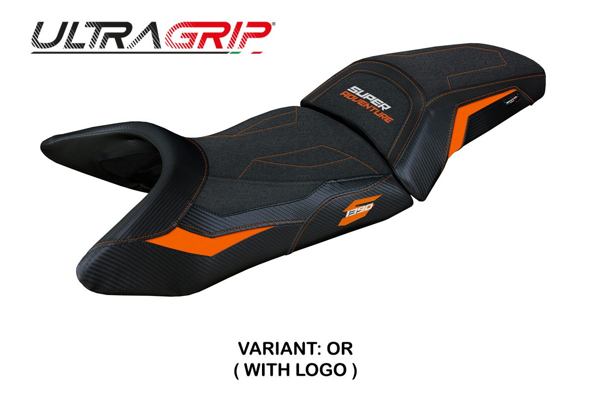 KTM 1390 Super Adventure S 2025 Seat Cover Tappezzeria Italia TPZ Ultragrip Orange Black