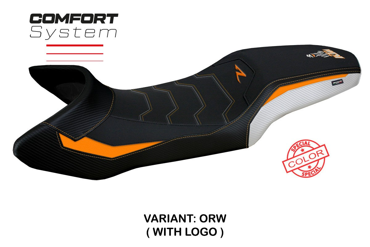 KTM 1390 Super Adventure R 2025 Seat Cover Tappezzeria Italia TPZ Comfort Orange White