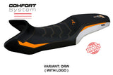 KTM 1390 Super Adventure R 2025 Seat Cover Tappezzeria Italia TPZ Comfort Orange White