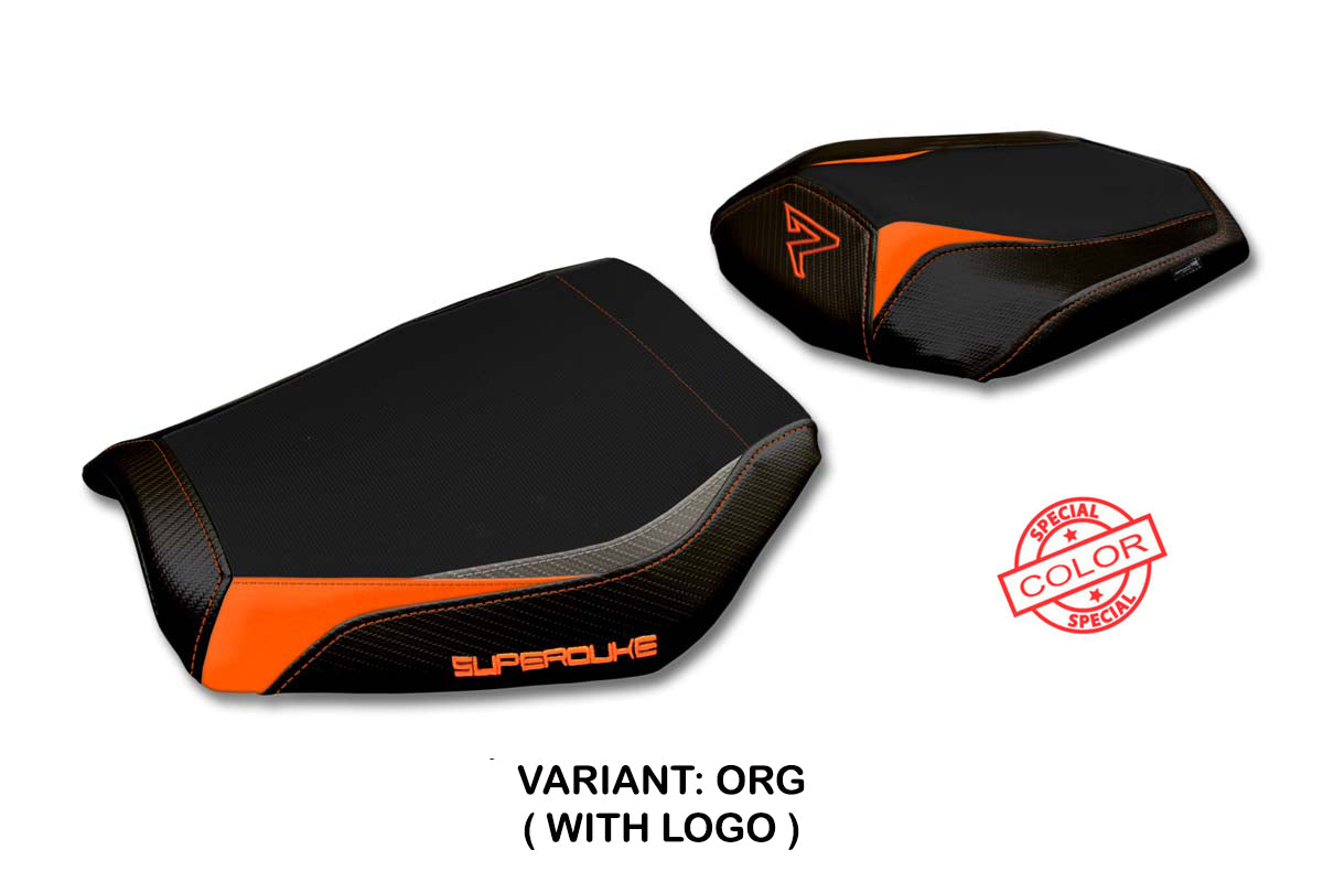KTM 1390 Super Duke R 2024-2025 Seat Cover Tappezzeria Italia TPZ Orange in Grey and Black