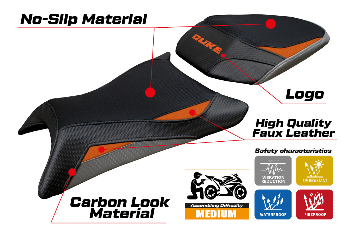 KTM 390 Duke 2024-2025 Seat Cover Tappezzeria Italia TPZ Black