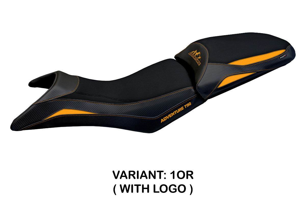 KTM 790 Adventure S 2019-2020 Seat Cover Tappezzeria Italia TPZ in Orange and Black
