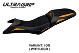 Funda de asiento KTM 790 Adventure S 2019-2020 Tappezzeria Italia TPZ Ultragrip en naranja y negro