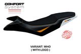 KTM 890 SMT 2023-2026 Seat Cover TPZ Italia Comfort White Orange Black