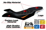 KTM 890 SMT 2023-2026 Seat Cover TPZ Italia Ultragrip White Orange Black