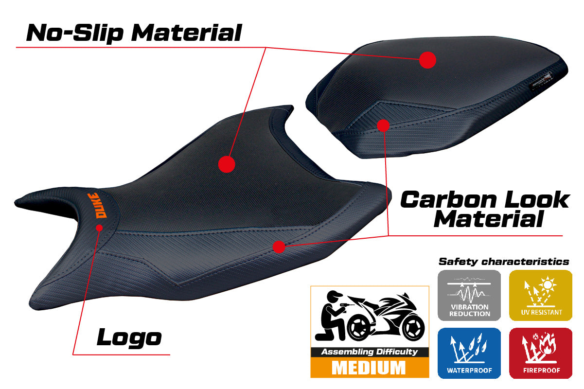 KTM 990 Duke 2024-2025 Seat Cover Tappezzeria Italia TPZ in Black