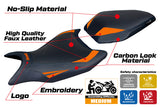 KTM 990 Duke 2024-2025 Seat Cover Tappezzeria Italia TPZ in Orange and Black