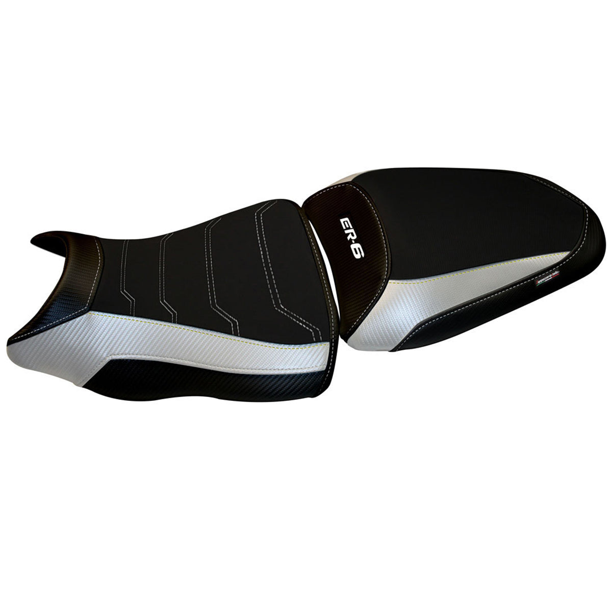 Funda para asiento Kawasaki ER-6N ER-6F 2012-2016 Tappezzeria Italia TPZ Comfort en color blanco
