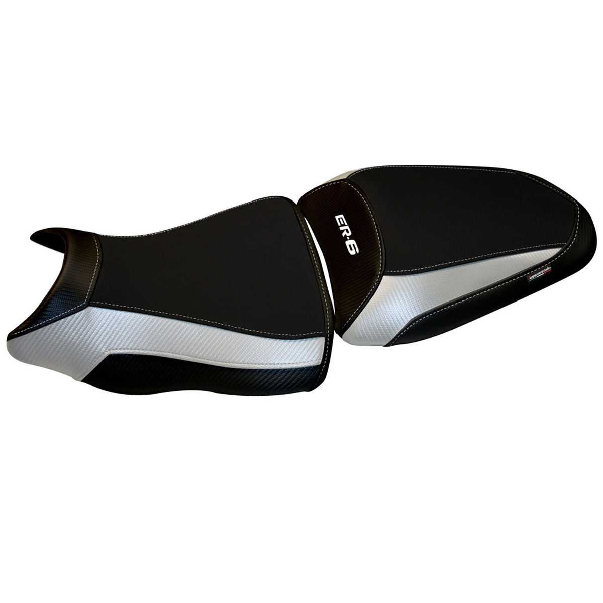Kawasaki ER-6N ER-6F 2012-2016 Seat Cover Tappezzeria Italia TPZ in White and Black