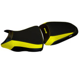 Funda de asiento Kawasaki ER-6N ER-6F 2012-2016 Tappezzeria Italia TPZ en amarillo y negro