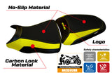 Funda de asiento Kawasaki ER-6N ER-6F 2012-2016 Tappezzeria Italia TPZ en amarillo y negro