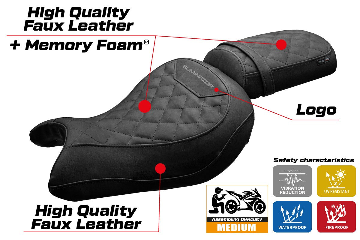 Kawasaki Eliminator 500 2024-2026 Seat Cover Tappezzeria Italia