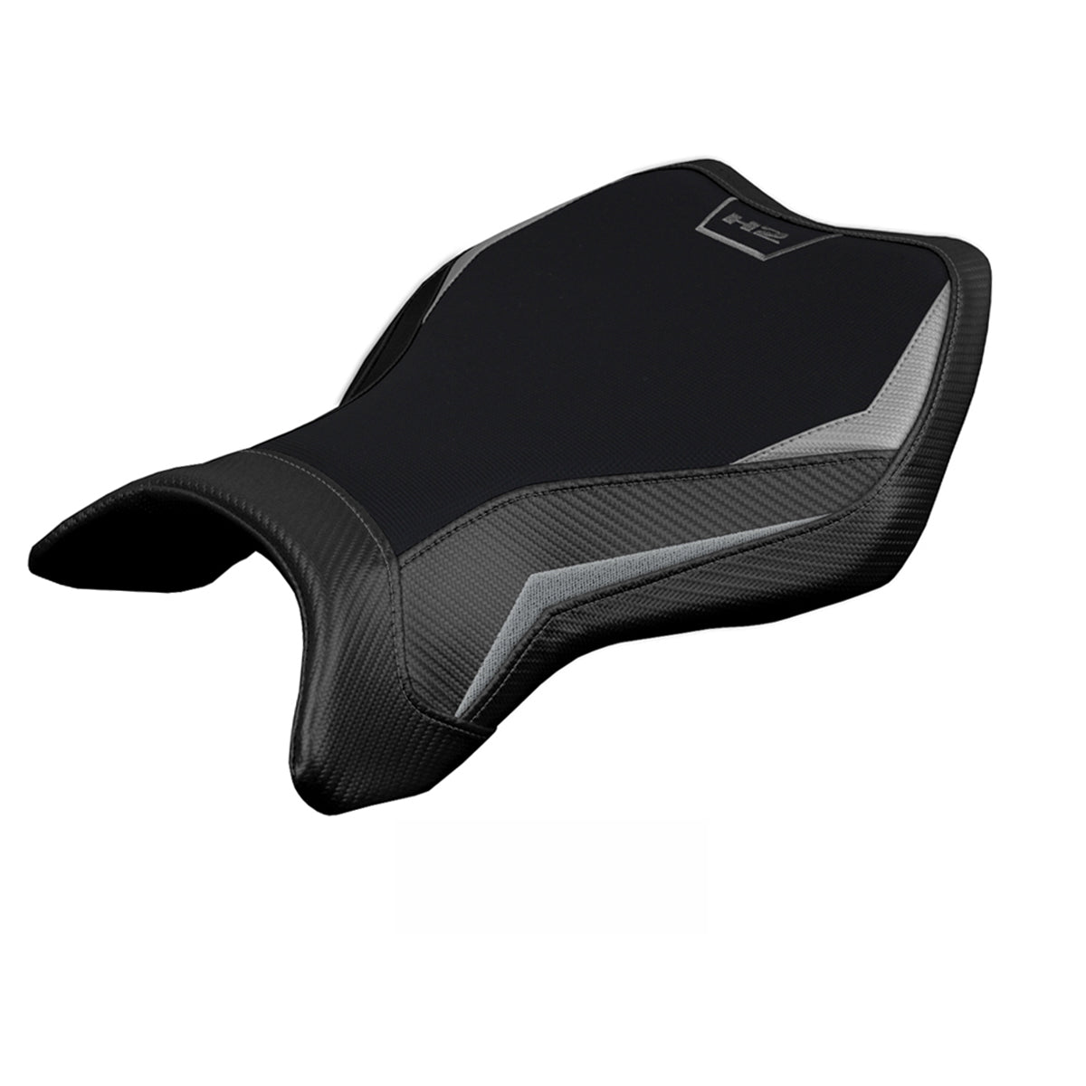 Funda de asiento Kawasaki Ninja H2 H2R 2015-2025 Tappezzeria Italia TPZ en plata y negro