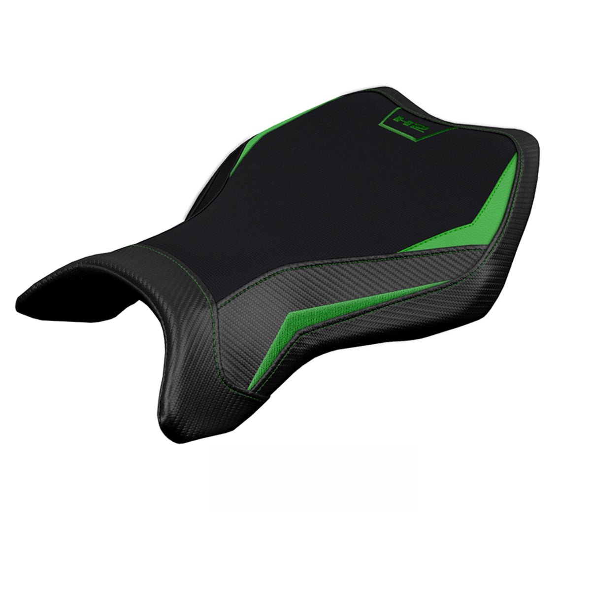 Kawasaki Ninja H2 H2R 2015-2025 Seat Cover Tappezzeria Italia TPZ in Green and Black