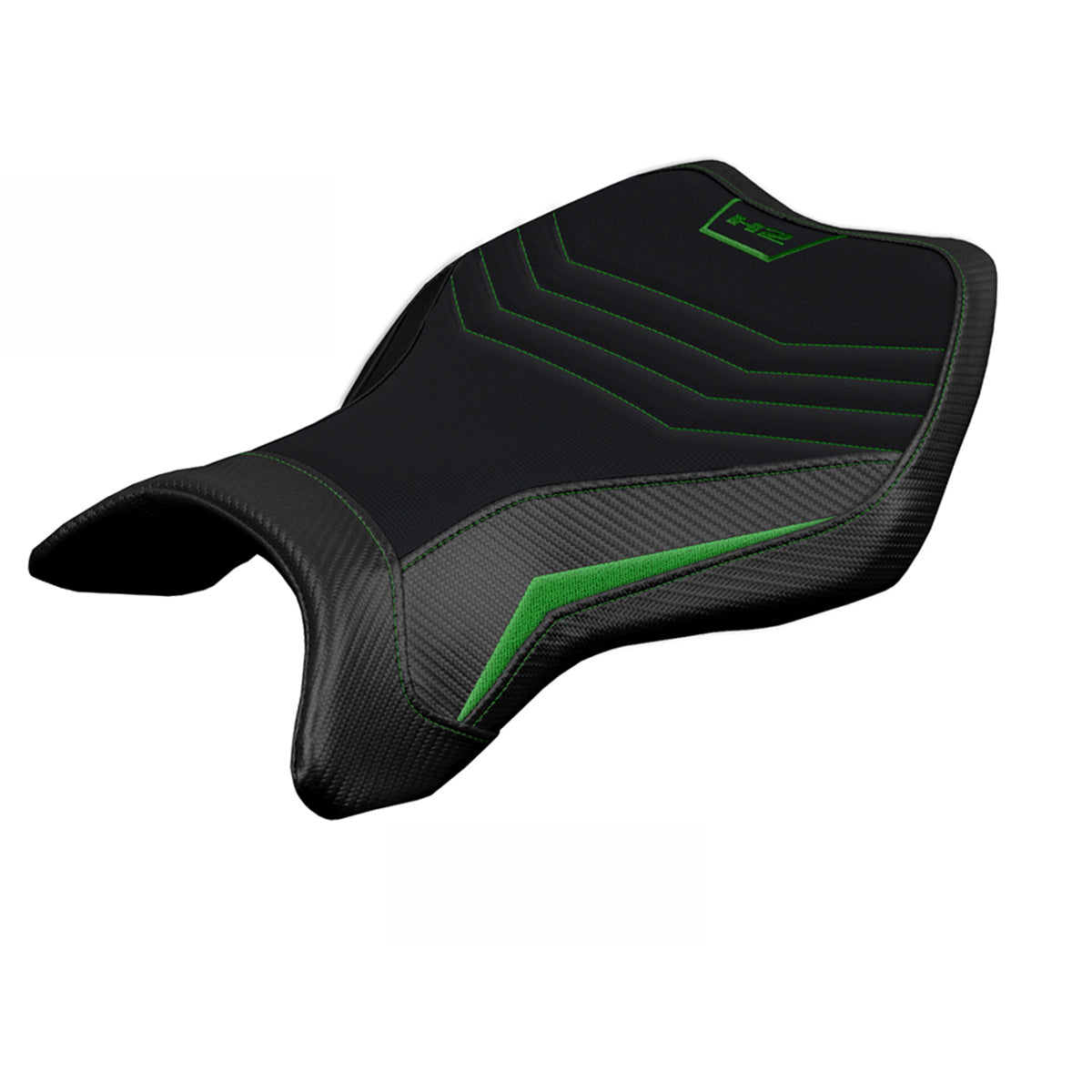 Funda de asiento Kawasaki Ninja H2 H2R 2015-2025 Tappezzeria Italia TPZ Comfort en verde