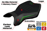 Funda de asiento Kawasaki Ninja H2 H2R 2015-2025 Tappezzeria Italia TPZ Comfort en verde