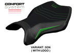 Funda de asiento Kawasaki Ninja H2 H2R 2015-2025 Tappezzeria Italia TPZ Comfort en verde