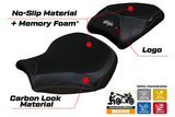 Kawasaki Ninja H2 1000SX 2018-2025 Seat Cover Tappezzeria Italia TPZ in Black