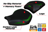 Funda de asiento Kawasaki Ninja H2 1000SX 2018-2025 Tappezzeria Italia TPZ en verde