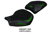 Funda de asiento Kawasaki Ninja H2 1000SX 2018-2025 Tappezzeria Italia TPZ en verde